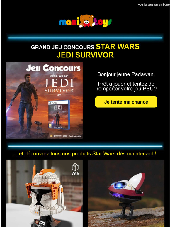 Grand jeu Concours Star Wars  Jedi Survivor