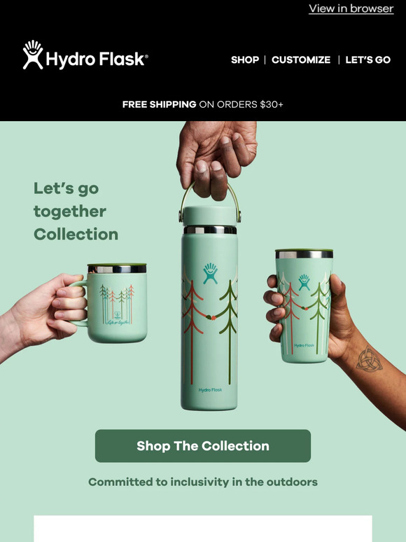 Hydro Flask New Limited Edition Let's go together Milled