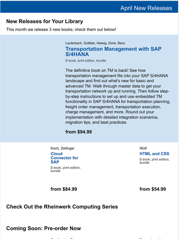 SAP Press: New books on Cloud Connector, TM with SAP S/4HANA, and HTML ...