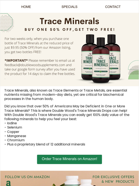 Double Wood Supplements Trace Minerals Special Buy One 50 On Amazon