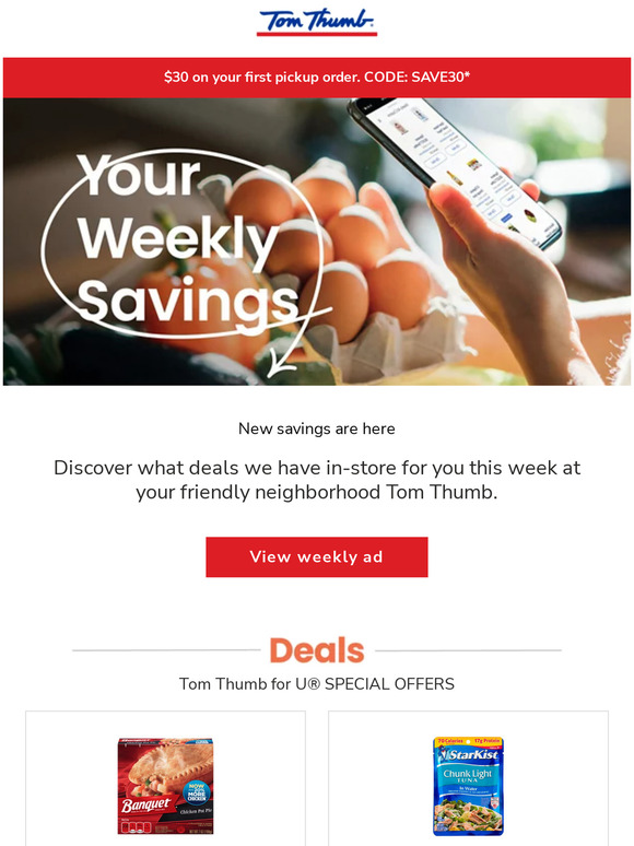 Your Weekly Tom Thumb Savings