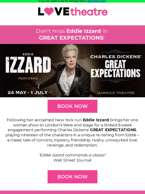Eddie Izzard stars in Great Expectations