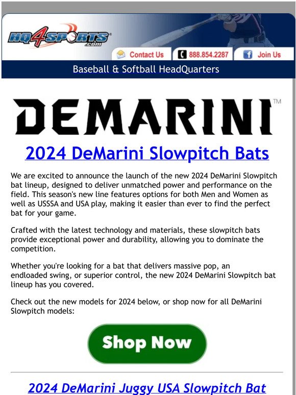 BAT LAUNCH! NEW 2024 DeMarini Slowpitch Bat Lineup - Built for Power and Performance! FREE 2nd Day Air! ✈️