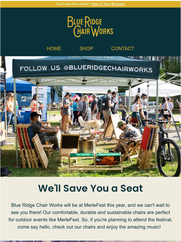 Blue Ridge Chair Works at MerleFest!