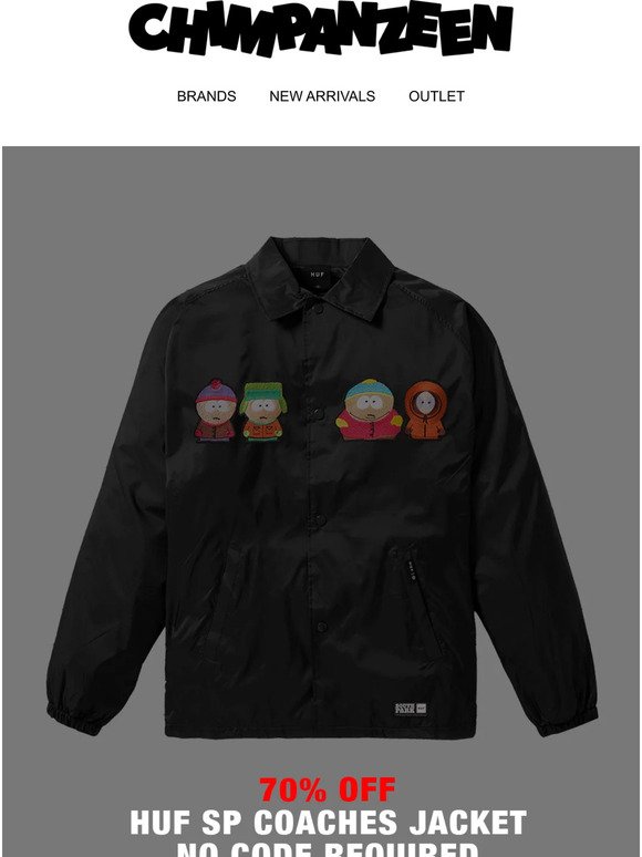 🤑 70% off HUF SP Coaches Jacket