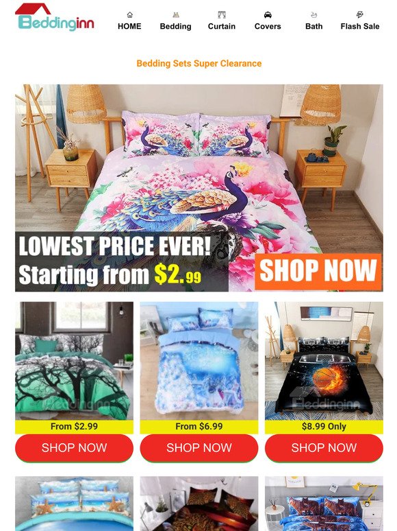 Don't Let Your Bed Go to Waste. Bedding Sets for a Fraction of the Price.