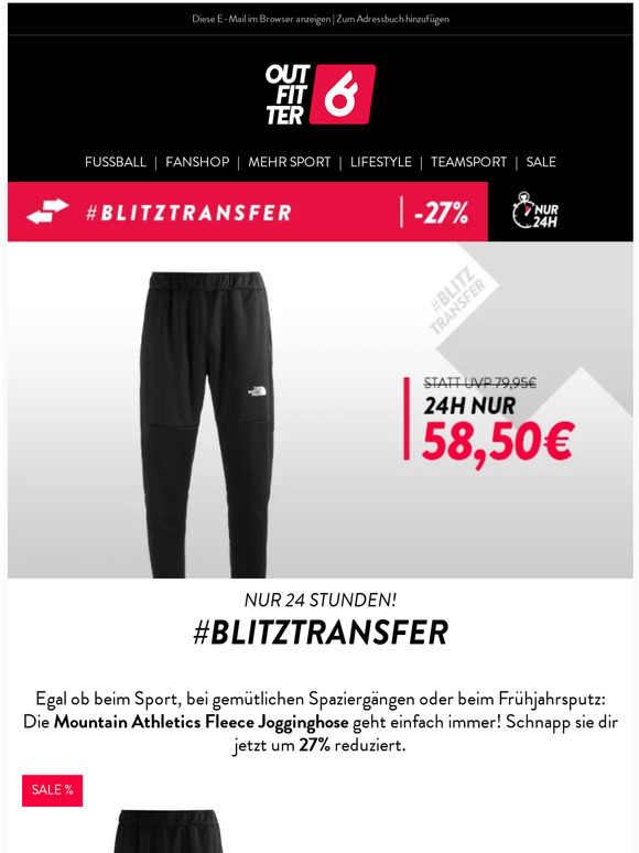 ⚡ The North Face Fleece Jogginghose: Jetzt 27% reduziert ⚡