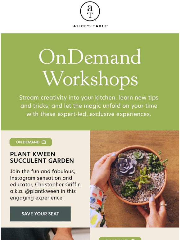 Alice's Table Learn from the Best with These Exclusive Expert