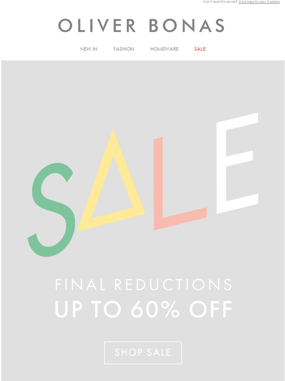 Final reductions | Up to 60% off sale​
