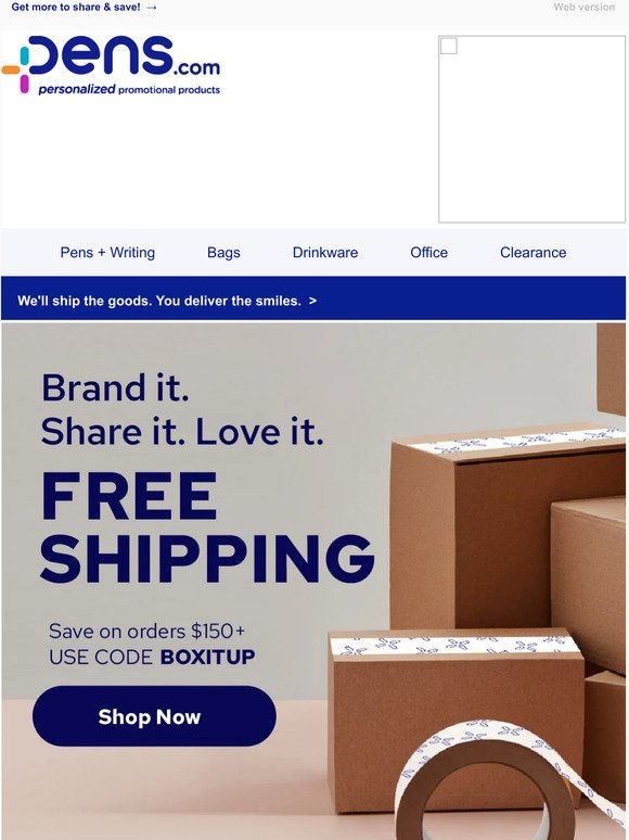 Your Free Shipping's Here!