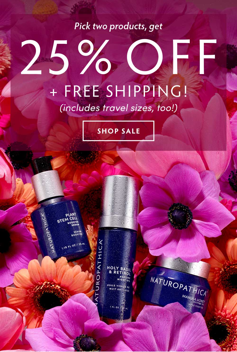 Buy 2 or more items from our curated April Flowers collection, get 25% off plus free shipping. (And this offer's valid on travel sizes, too!) Want in? Use code 042325E and checkout.