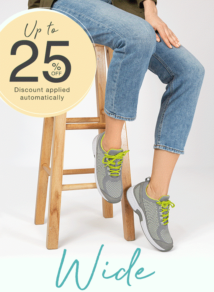 OrthoFeet Styles in wide widths Milled