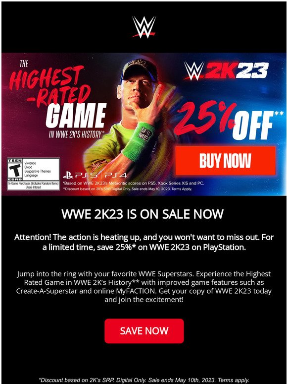 WWE 2K23 IS ON SALE NOW