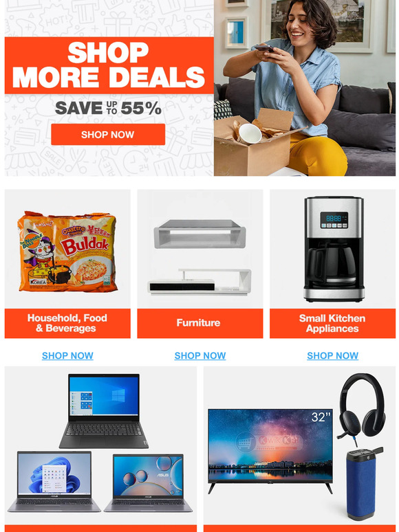 Up to 55% OFF all your favourite categories 🛒