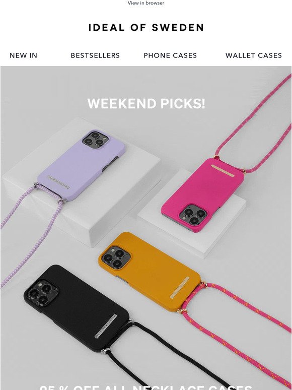 Weekend picks: 25% off ALL Necklace Cases