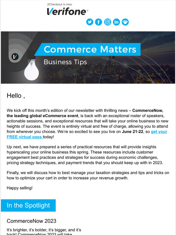 Your Commerce Matters Newsletter Is Here – April Edition
