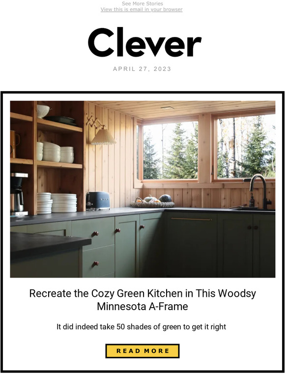 Architectural Digest Recreate the cozy green kitchen in this woodsy