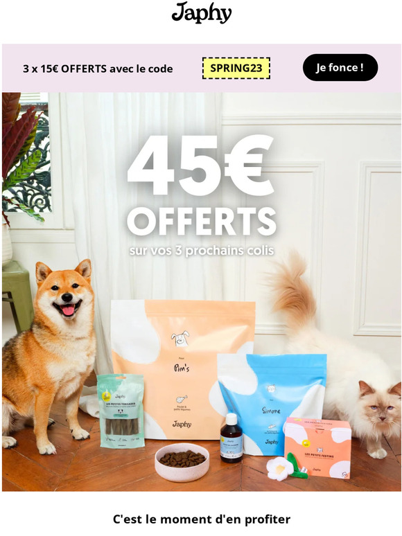 45€ OFFERTS sur vos 3 prochains colis