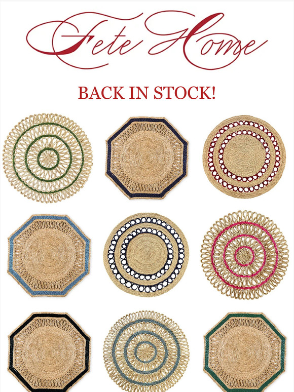 Back In Stock!