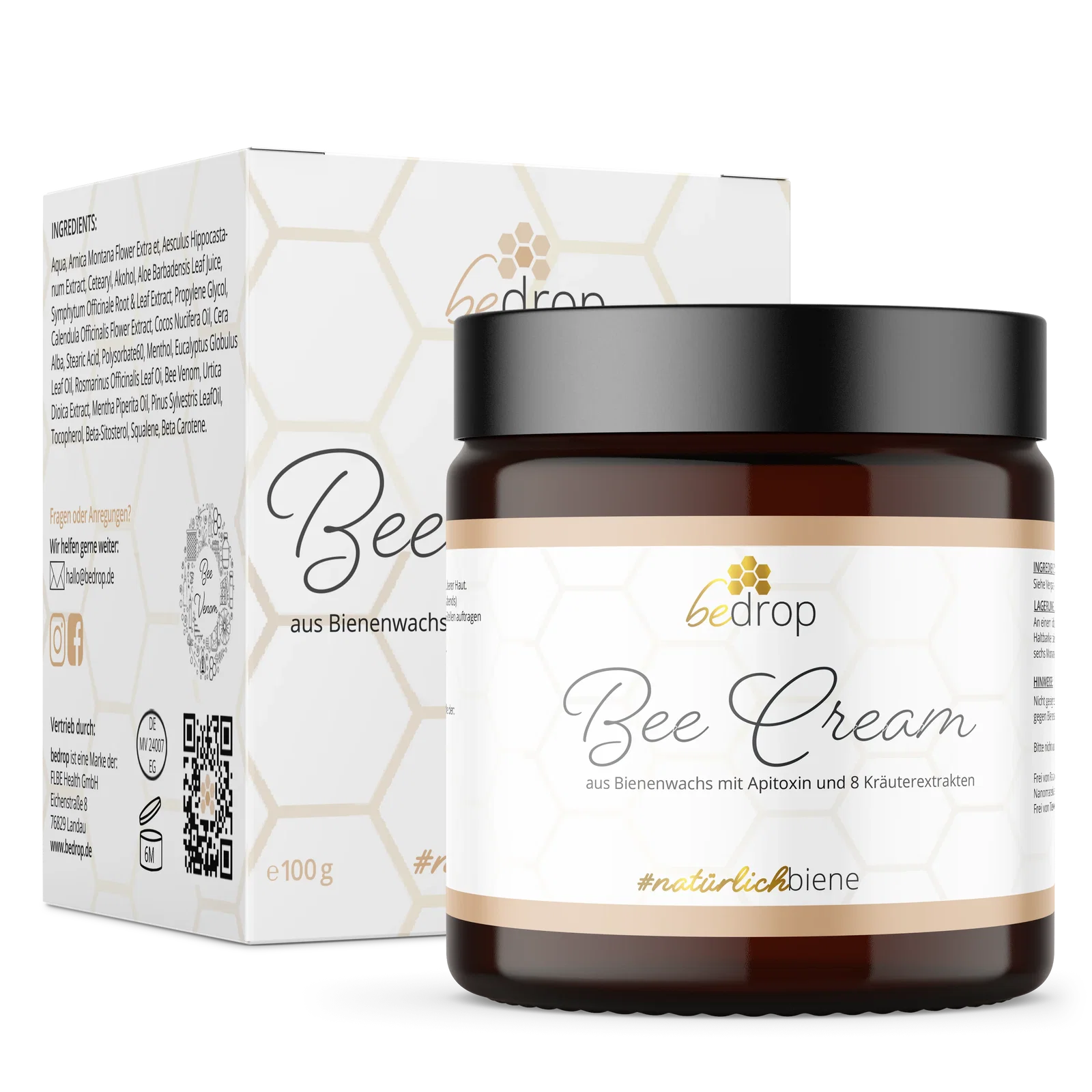 Image of Bee Cream Bienengiftsalbe und 8 Kräuterextrakten - 100g