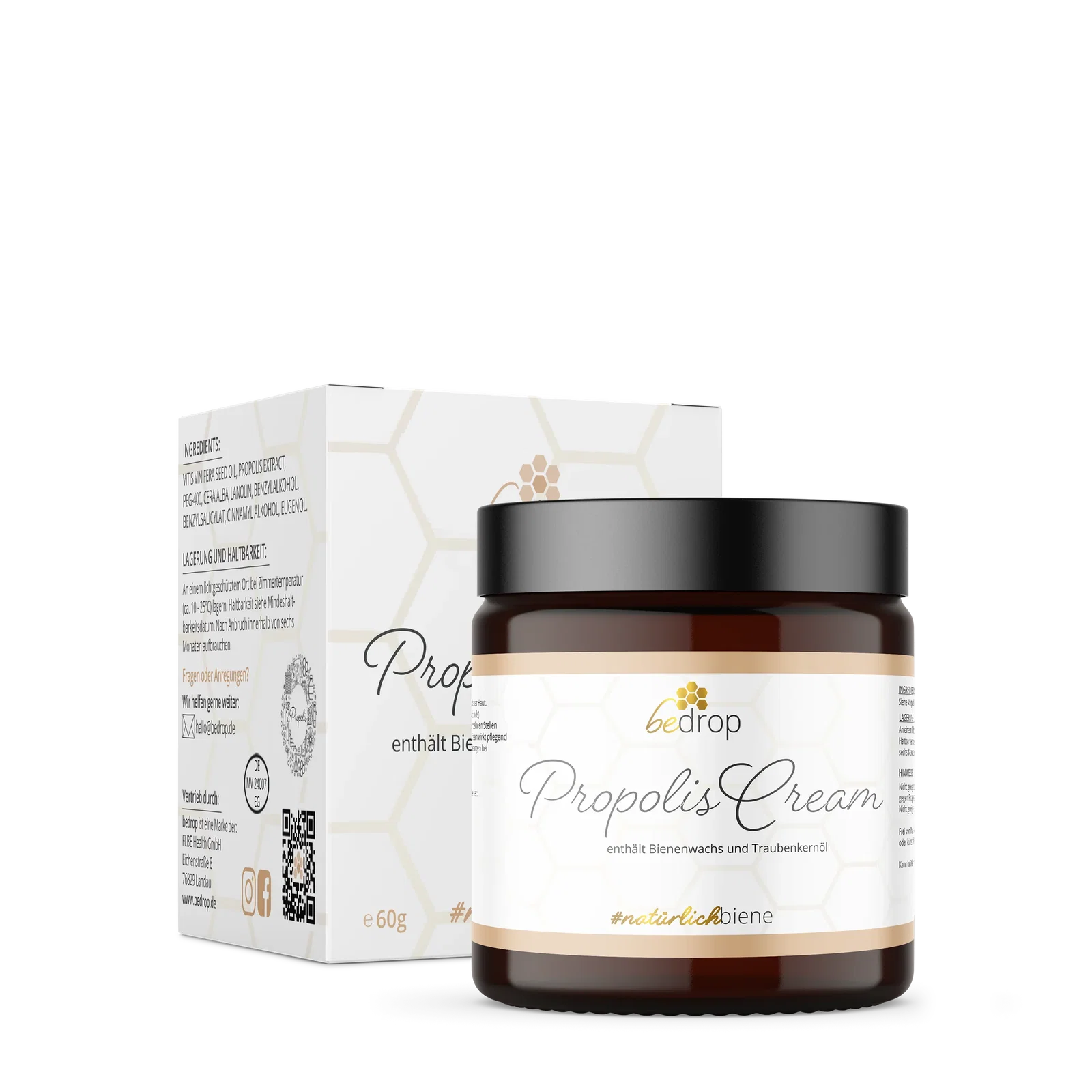 Image of Propolis Cream - hochdosierte Propolis Creme mit Bienenwachs & Traubenkernöl - 60g