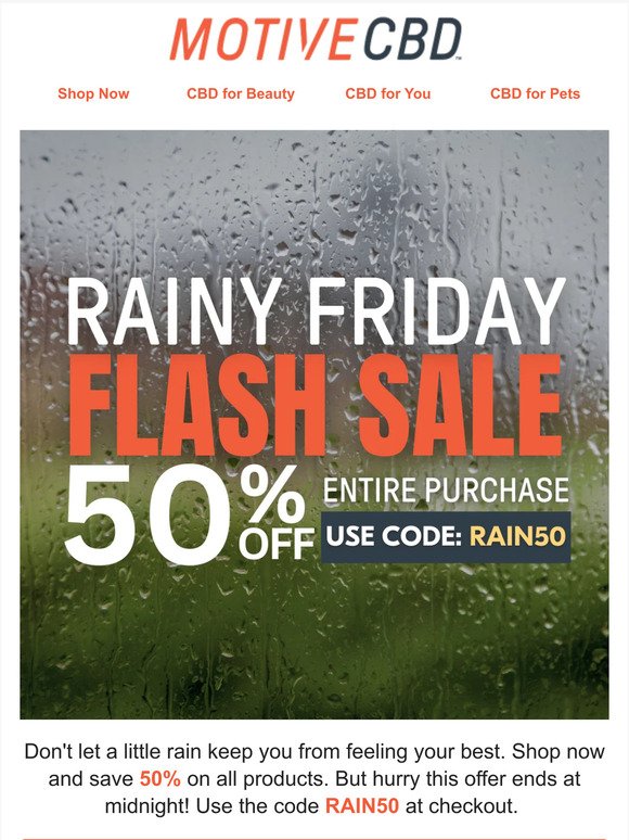 A Rainy Friday Flash Sale You Wont Want To Miss! 👀