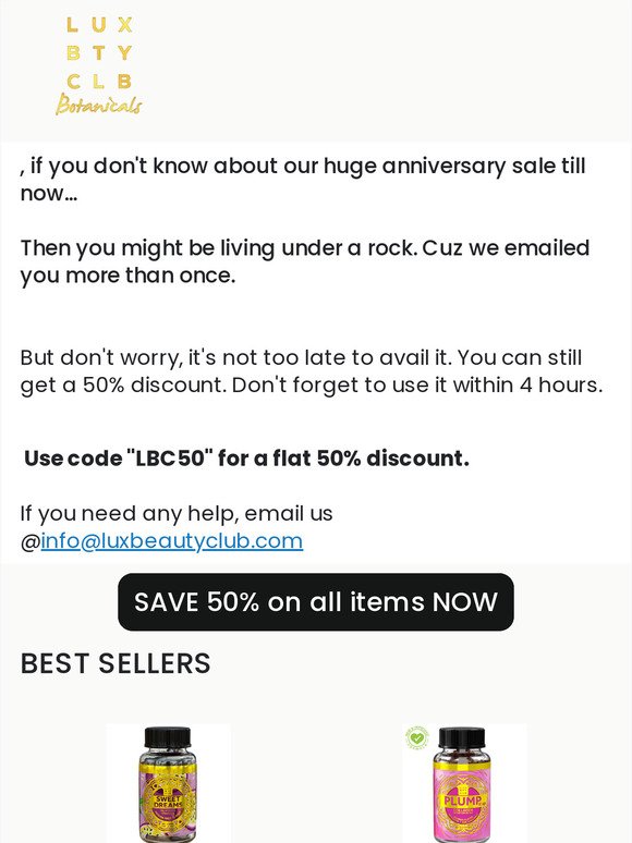 , Last 3 hours of anniversary Sale!!!