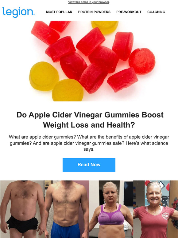 Legion Do apple cider vinegar gummies boost weight loss and health? Milled