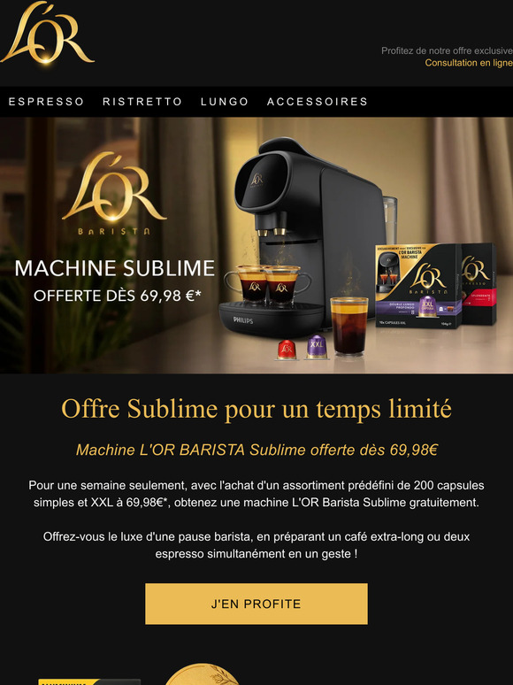 Machine Sublime offerte dès 69,98€