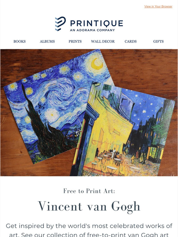 Free Printables: Vincent van Gogh ✨