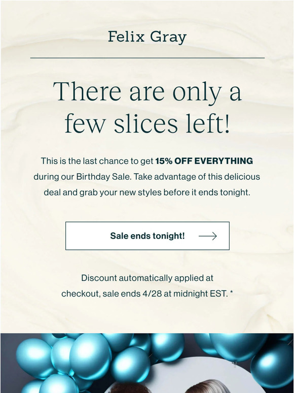 Last Chance for 15% OFF!
