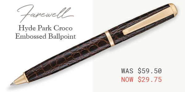 Hyde Park Croco Embossed Ballpoint