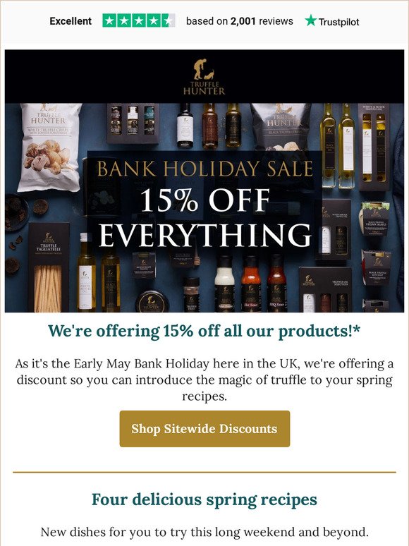 Your May Bank Holiday Discount Has Arrived