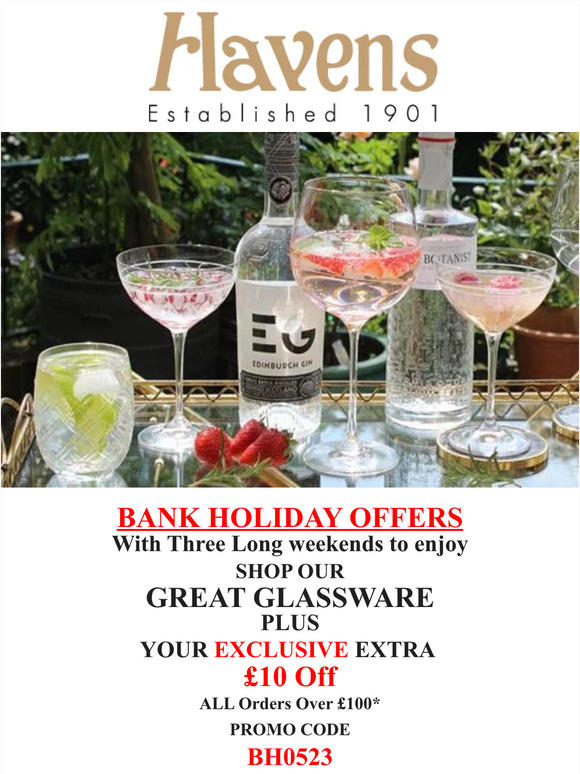 Bank Holiday Offers 🍷