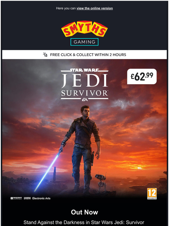 Smyths Toys Stand Against the Darkness in Star Wars Jedi Survivor