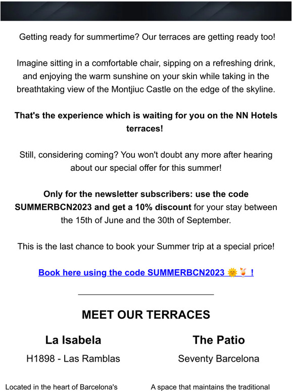 Summertime, terraces, and something special for you 🌞😎