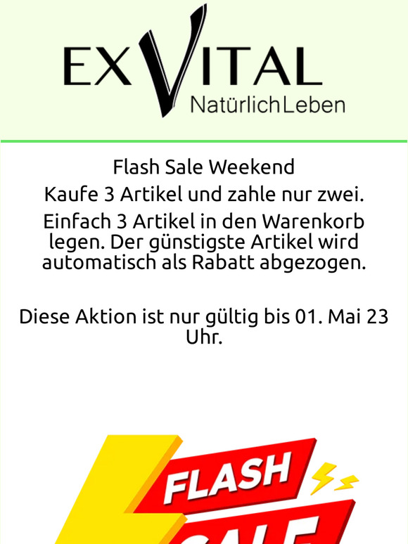 🔥 Flash Sale 🔥 Kaufe 3 Artikel und zahle nur 2