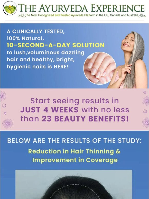 CLINICALLY TESTED - SAVE YOUR HAIR (and nails!)