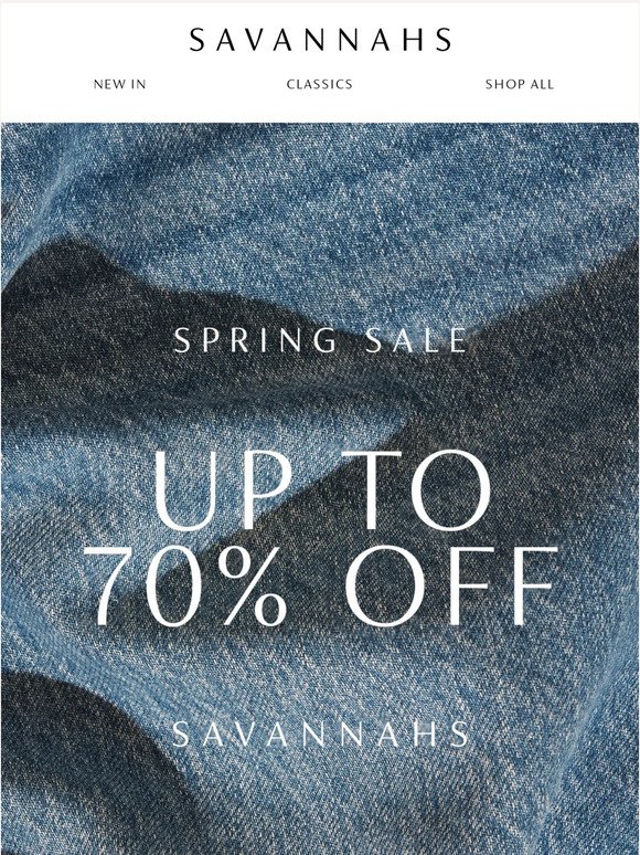 ☀️ Spring SALE – Up to 70% off