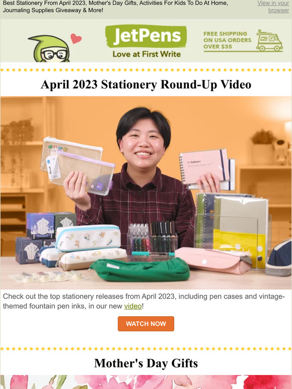 JetPens Best Stationery From April 2023, Mother's Day Gifts