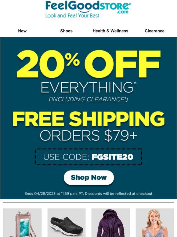 Sitewide Savings are Here! Take 20% off Everything + FREE Shipping
