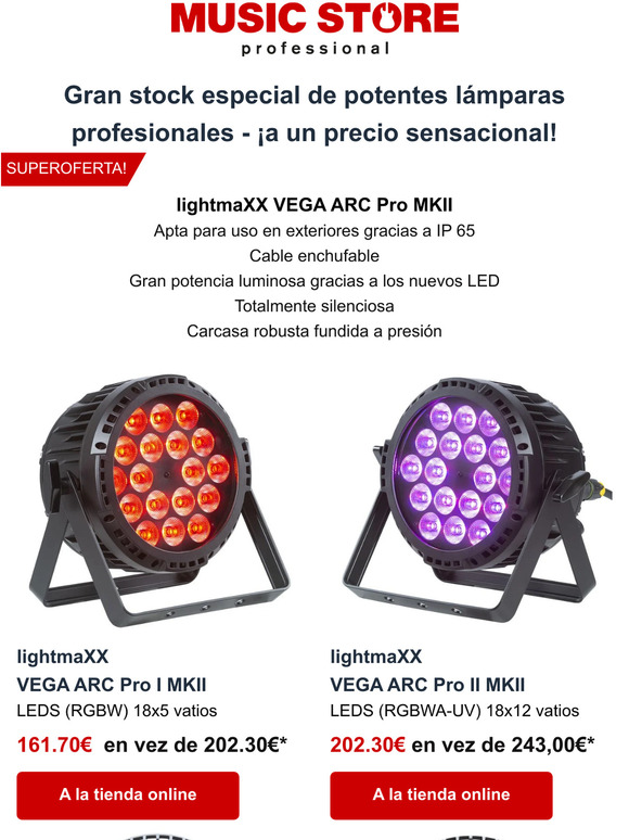 SUPEROFERTA: ¡Lámparas profesionales para exteriores de lightmaXX super rebajadas!