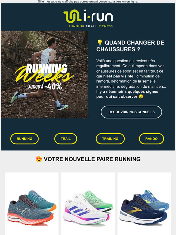 Quand changer de chaussures❓ Les Conseils i-Run