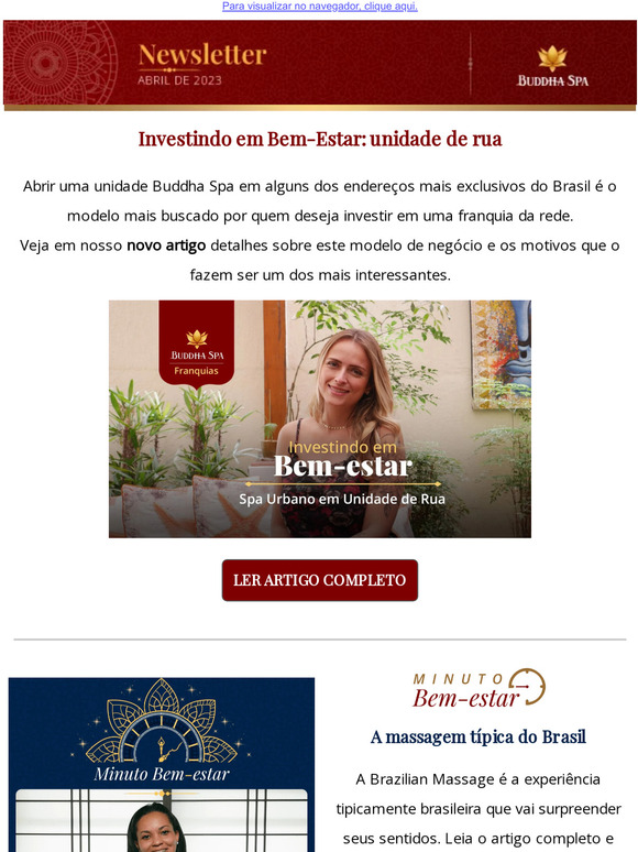 Newsletter Buddha Spa - Abril 2023