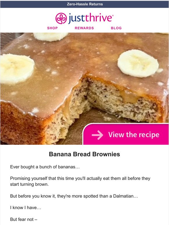 Banana bread brownies (recipe)