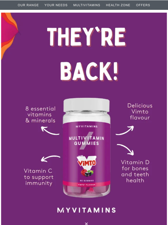 myvitamins.com: Vimto Multivitamin Gummies Back In Stock👀 | Milled