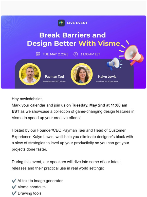 🔔 Join Live Event: Unveiling the Power Behind Visme’s Recent Design Features