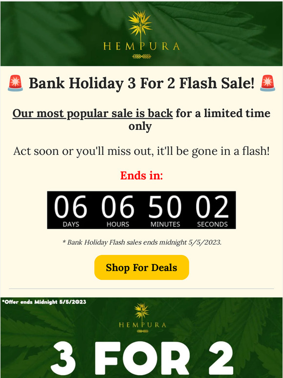 🛎️ Bank Holiday 3-4-2 Flash Sale! Act Now!