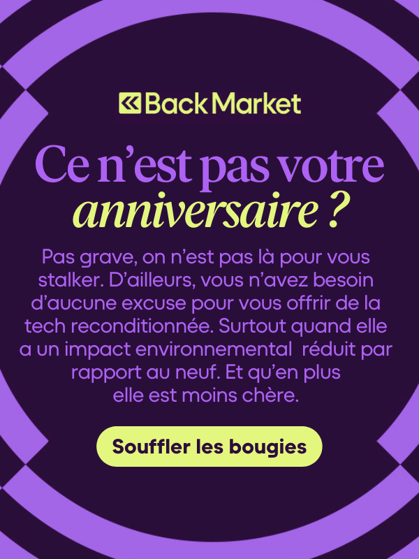 Ce n’est pas votre anniversaire ? Pas grave, on n’est pas là pour vous stalker. D’ailleurs, vous n’avez besoin d’aucune excuse pour vous offrir de la tech reconditionnée. Surtout quand elle a un impact environnemental réduit par rapport au neuf. Et qu’en plus elle est moins chère.