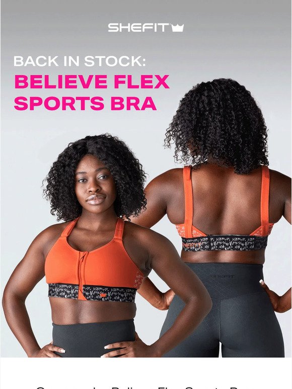 Back in Stock! Believe Flex Sports Bra.